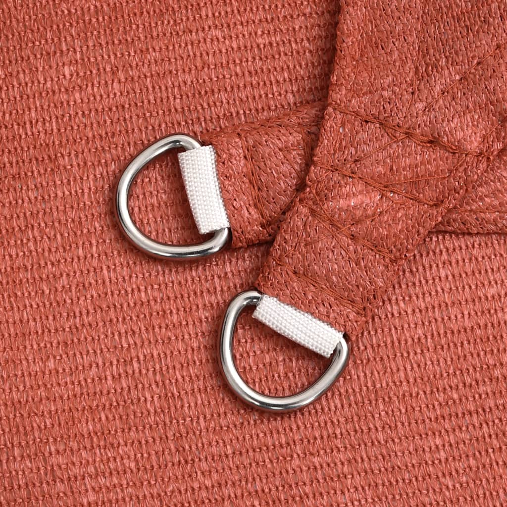 vidaXL Sunshade Sail 160 g/m² Terracotta 3.5x3.5x4.9 m HDPE