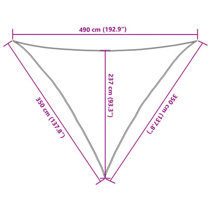 vidaXL Sunshade Sail 160 g/m² Terracotta 3.5x3.5x4.9 m HDPE