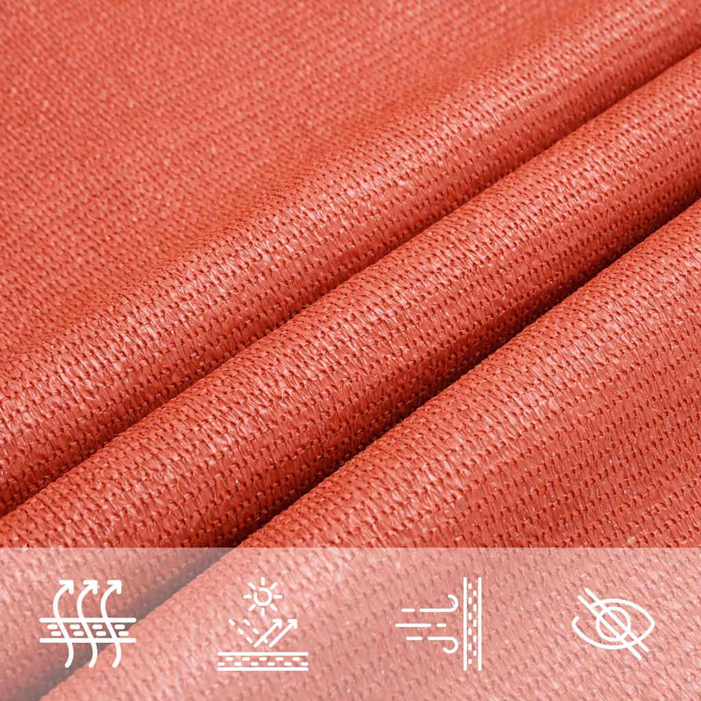 vidaXL Sun Sail | Terracotta | HDPE (high-density polyethylene)