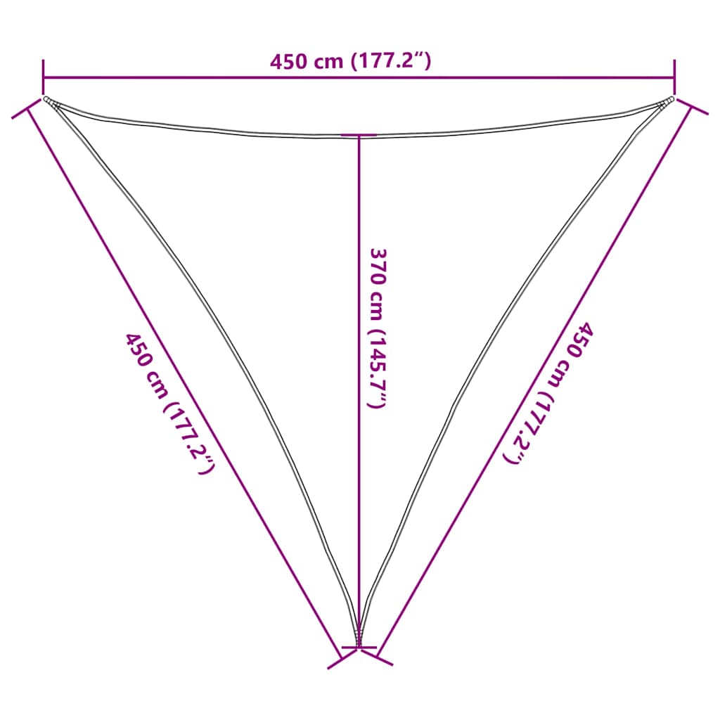 vidaXL Sun Sail | Terracotta | HDPE (high-density polyethylene)