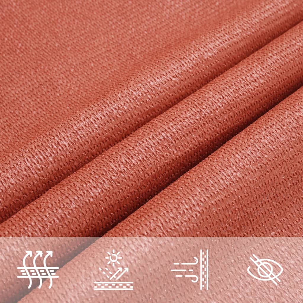 vidaXL Sunshade Sail 160 g/m² Terracotta 3/4x2 m HDPE