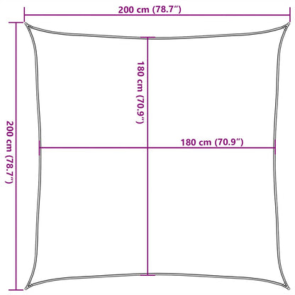 vidaXL Sunshade Sail 160 g/m² Taupe 2x2 m HDPE