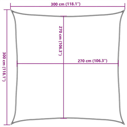 vidaXL Sunshade Sail 160 g/m² Taupe 3x3 m HDPE