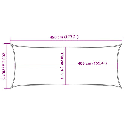 vidaXL Sunshade Sail 160 g/m² Taupe 2x4.5 m HDPE
