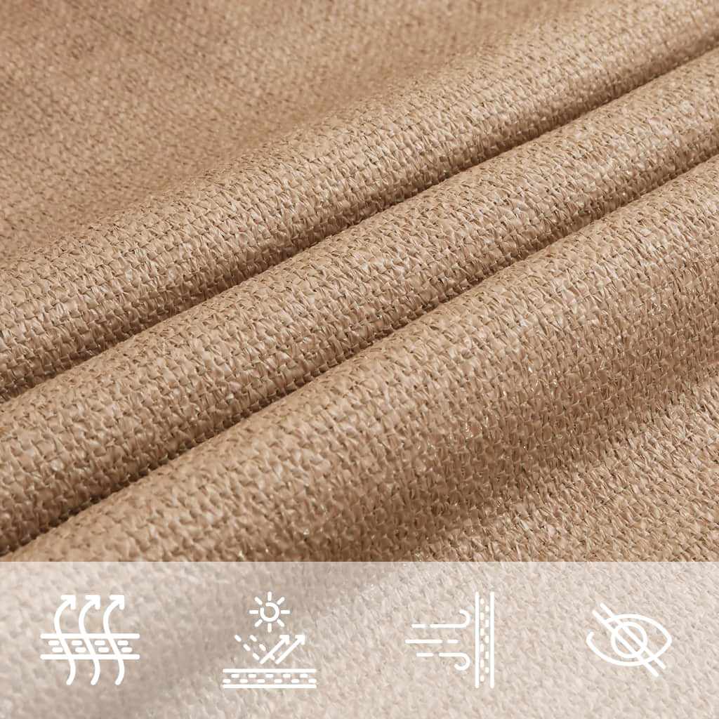 vidaXL Sunshade Sail 160 g/m² Taupe 2.5x4.5 m HDPE
