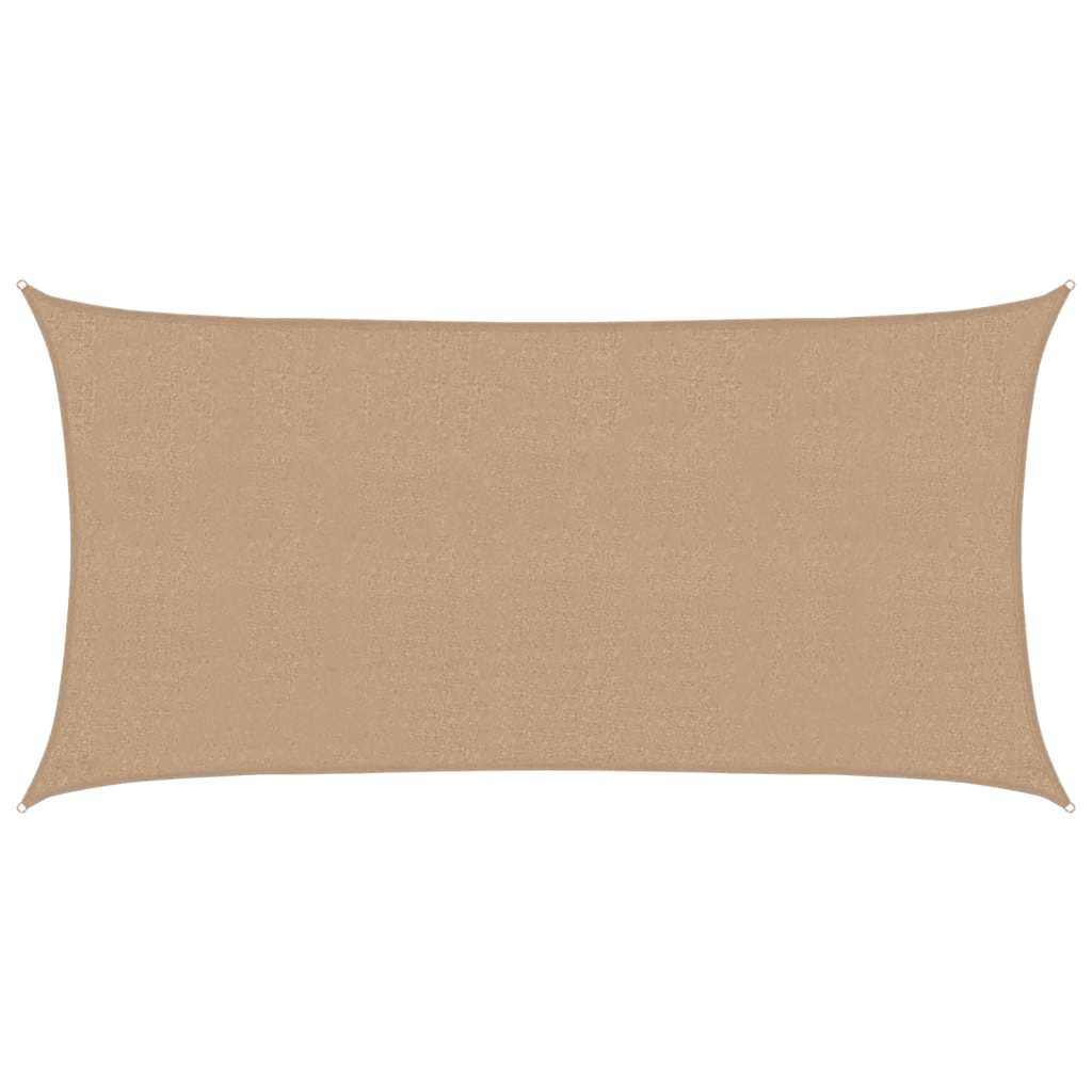 vidaXL Sunshade Sail 160 g/m² Taupe 2.5x5 m HDPE