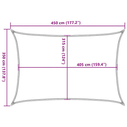 vidaXL Sunshade Sail 160 g/m² Taupe 3.5x4.5 m HDPE