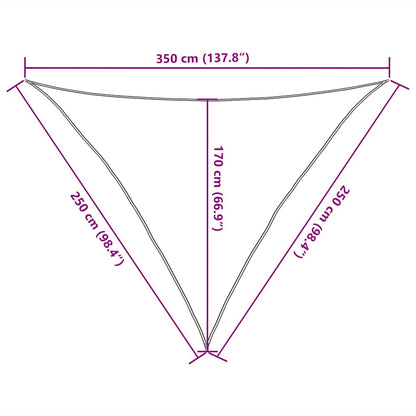 vidaXL Sunshade Sail 160 g/m² Taupe 2.5x2.5x3.5 m HDPE