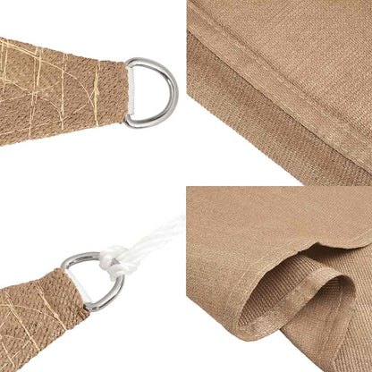 vidaXL Sunshade Sail 160 g/m² Taupe 3.6x3.6x3.6 m HDPE