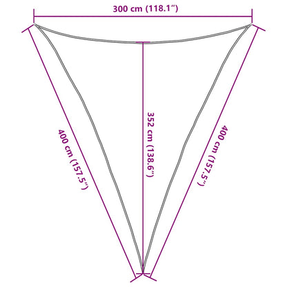 vidaXL Sunshade Sail 160 g/m² Taupe 3x4x4 m HDPE