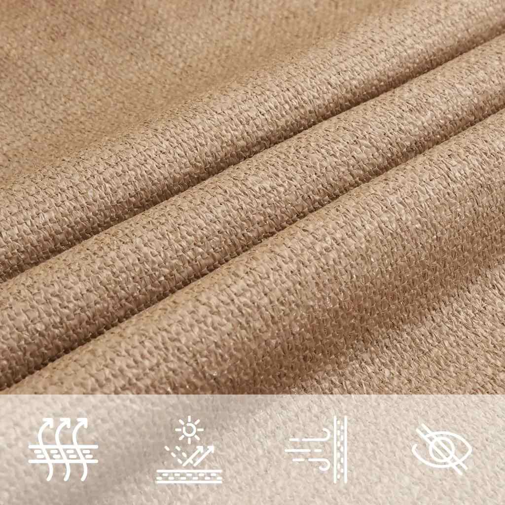 vidaXL Sunshade Sail 160 g/m² Taupe 3.5x3.5x4.9 m HDPE