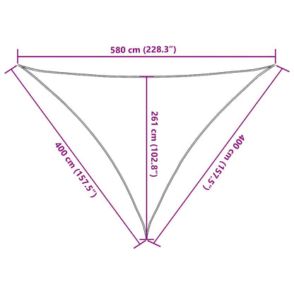 vidaXL Sunshade Sail 160 g/m² Taupe 4x4x5.8 m HDPE