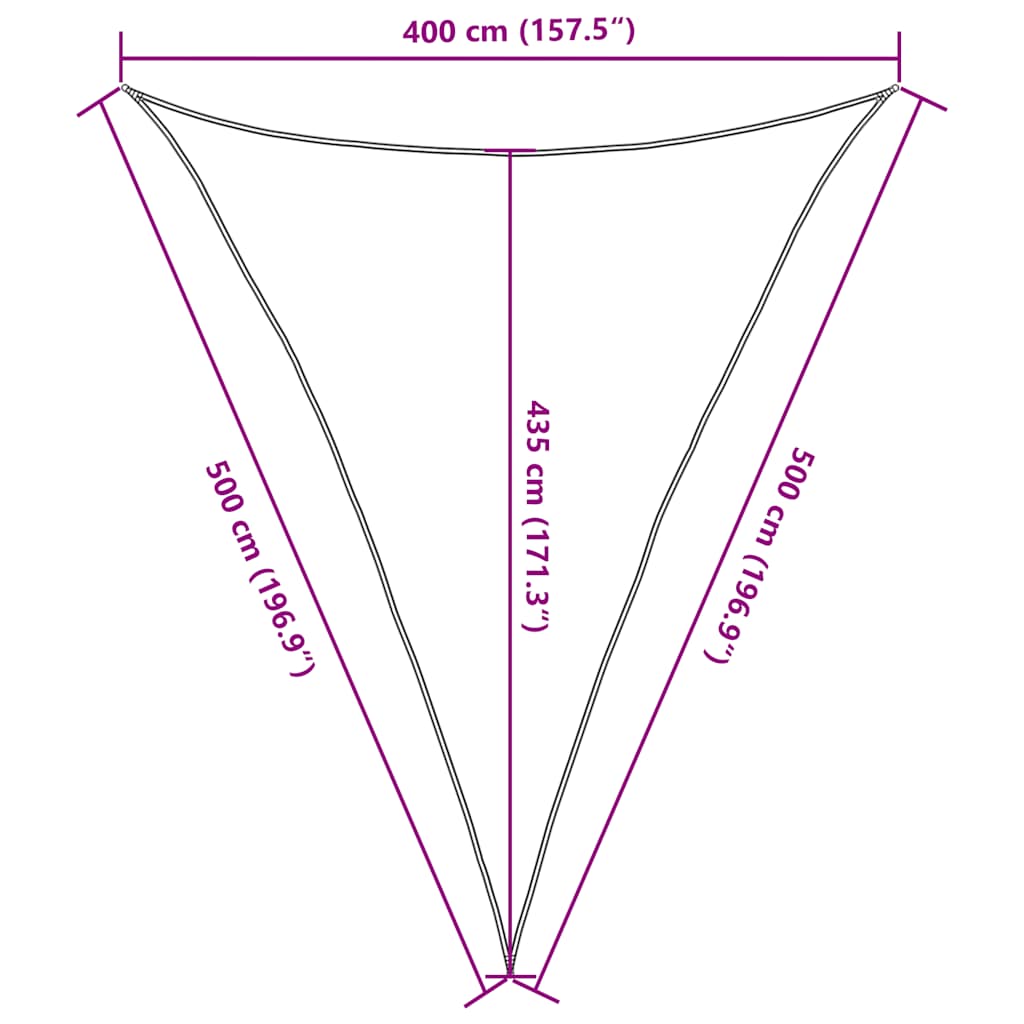 vidaXL Sunshade Sail 160 g/m² Taupe 4x5x5 m HDPE