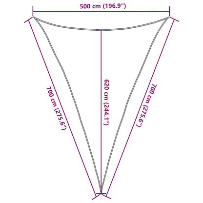 vidaXL Sunshade Sail 160 g/m² Taupe 5x7x7 m HDPE