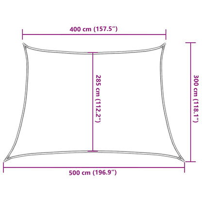 vidaXL Sunshade Sail 160 g/m² Taupe 4/5x3 m HDPE