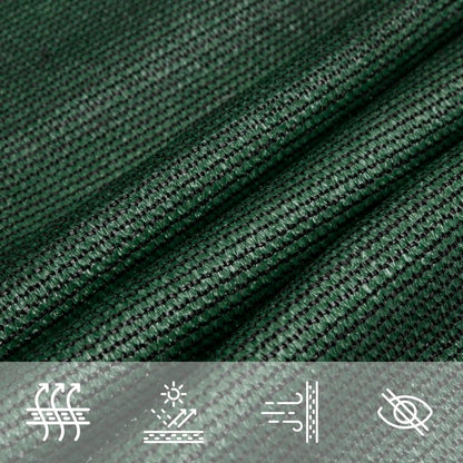 vidaXL Sunshade Sail 160 g/m² Dark Green 2x2 m HDPE