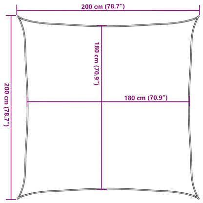 vidaXL Sunshade Sail 160 g/m² Dark Green 2x2 m HDPE