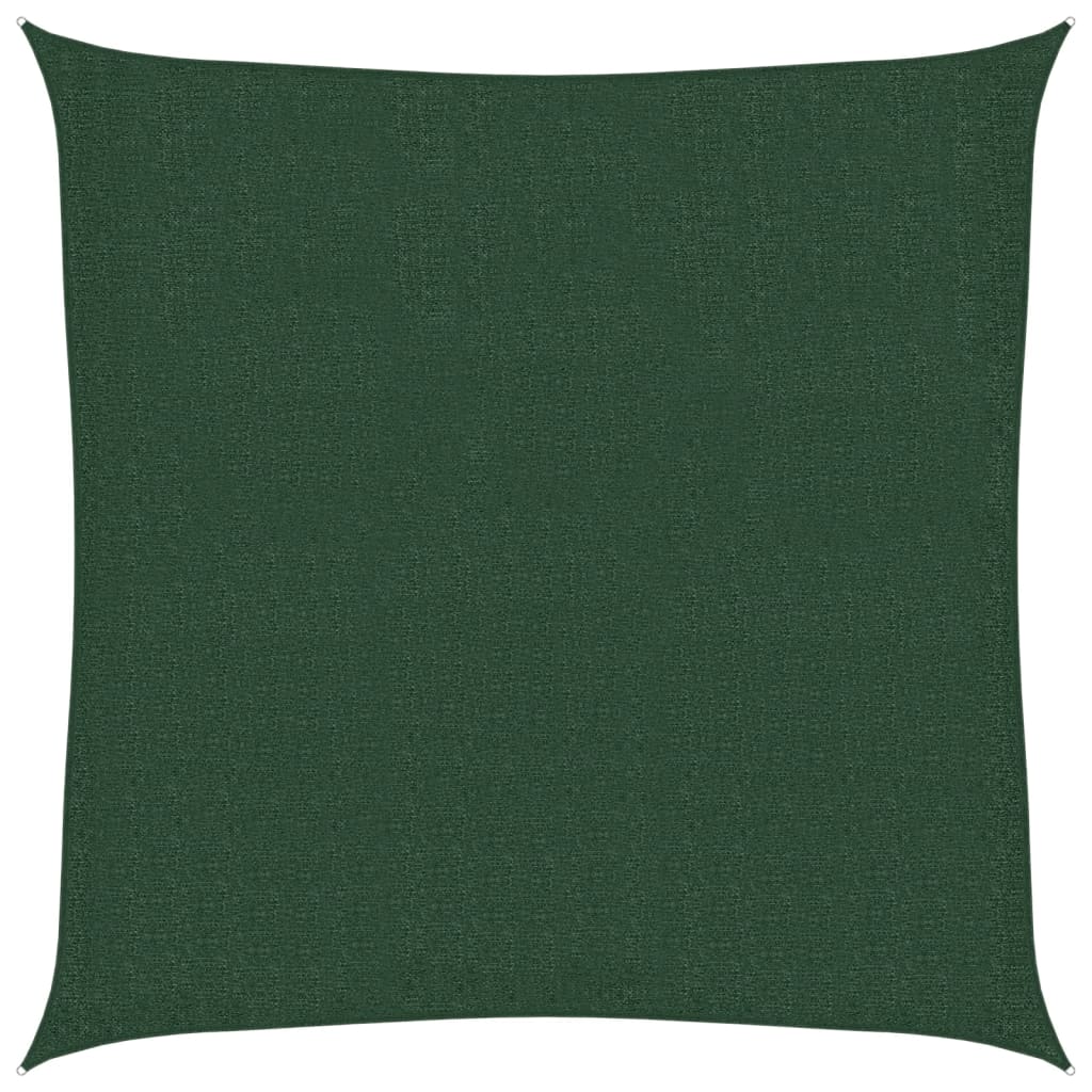 vidaXL Sunshade Sail 160 g/m² Dark Green 2.5x2.5 m HDPE