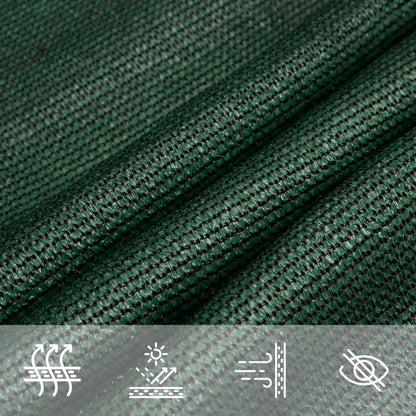 vidaXL Sunshade Sail 160 g/m² Dark Green 2.5x2.5 m HDPE