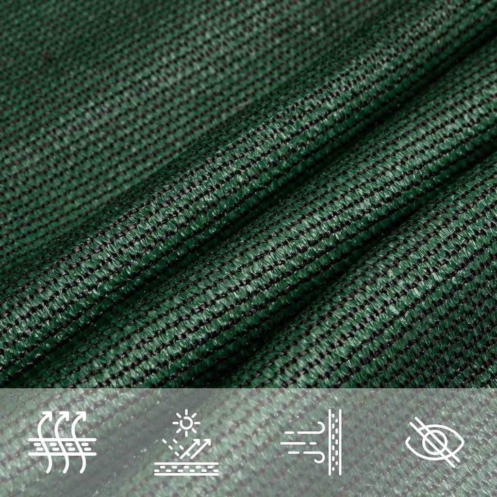 vidaXL Sunshade Sail 160 g/m² Dark Green 2.5x2.5 m HDPE