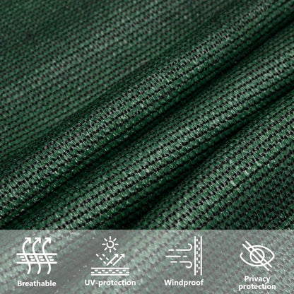 vidaXL Sunshade Sail 160 g/m² Dark Green 2.5x2.5 m HDPE