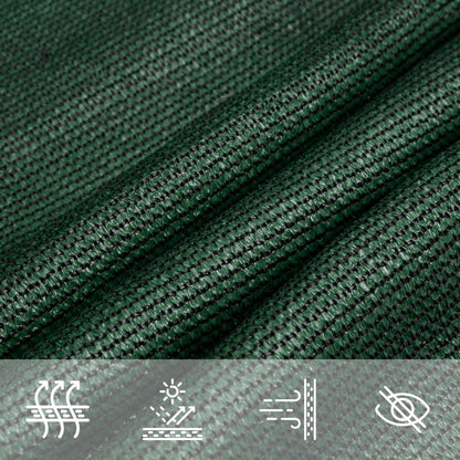 vidaXL Sunshade Sail 160 g/m² Dark Green 3x3 m HDPE