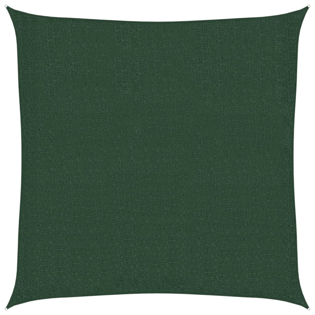 vidaXL Sunshade Sail 160 g/m² Dark Green 3.6x3.6 m HDPE