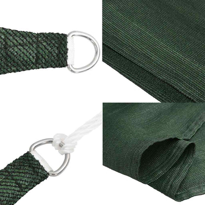 vidaXL Sunshade Sail 160 g/m² Dark Green 3.6x3.6 m HDPE