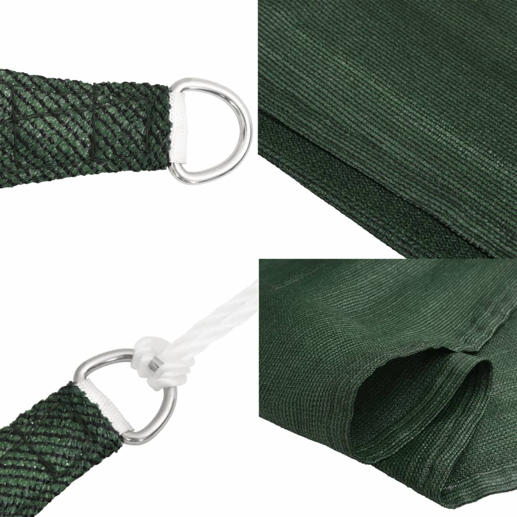 vidaXL Sunshade Sail 160 g/m² Dark Green 3.6x3.6 m HDPE