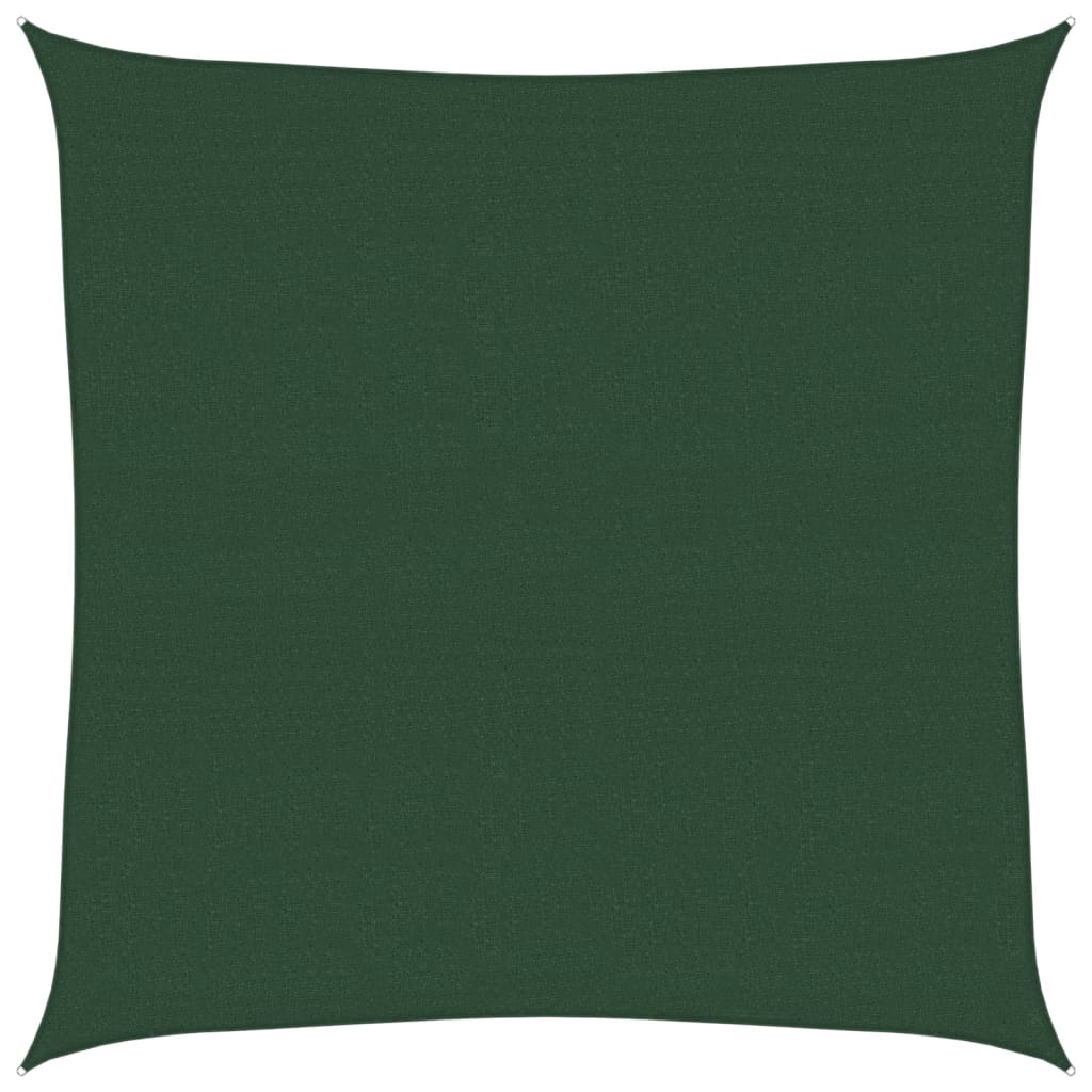 vidaXL Sunshade Sail 160 g/m² Dark Green 4x4 m HDPE
