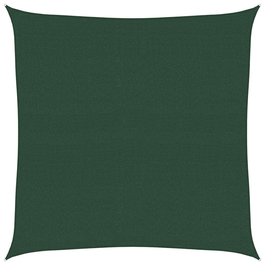 vidaXL Sunshade Sail 160 g/m² Dark Green 4x4 m HDPE