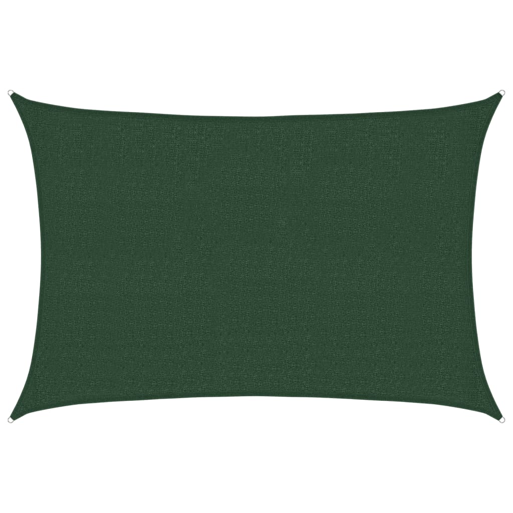 vidaXL Sunshade Sail 160 g/m² Dark Green 2.5x4 m HDPE