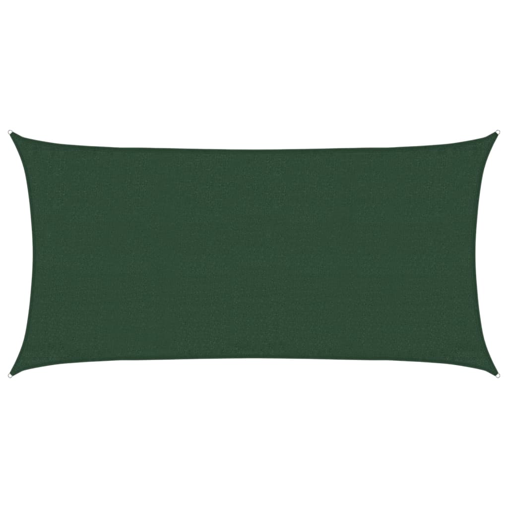 vidaXL Sunshade Sail 160 g/m² Dark Green 3x6 m HDPE