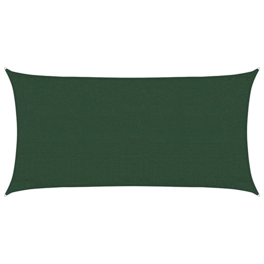 vidaXL Sunshade Sail 160 g/m² Dark Green 3x6 m HDPE