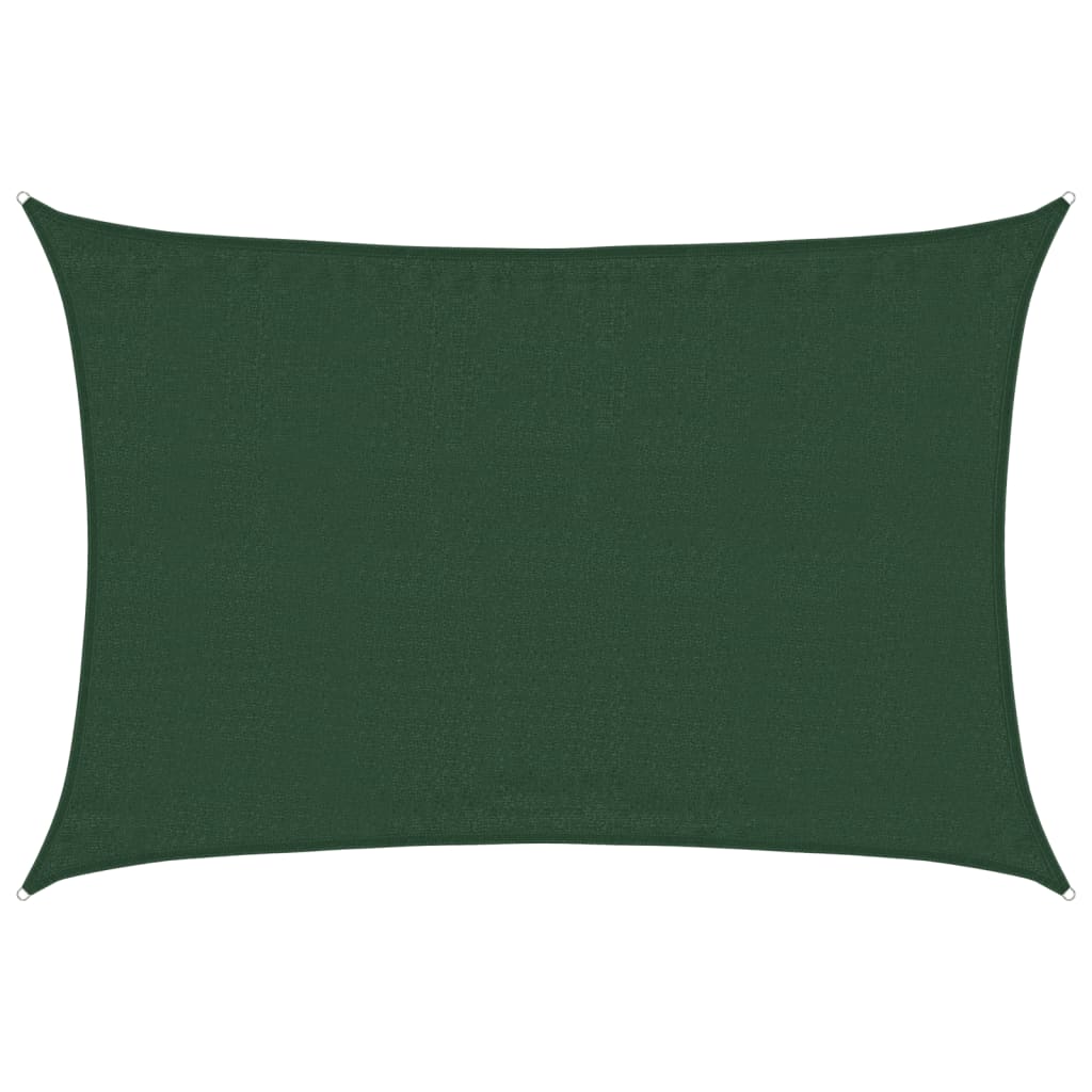 vidaXL Sunshade Sail 160 g/m² Dark Green 3.5x4.5 m HDPE
