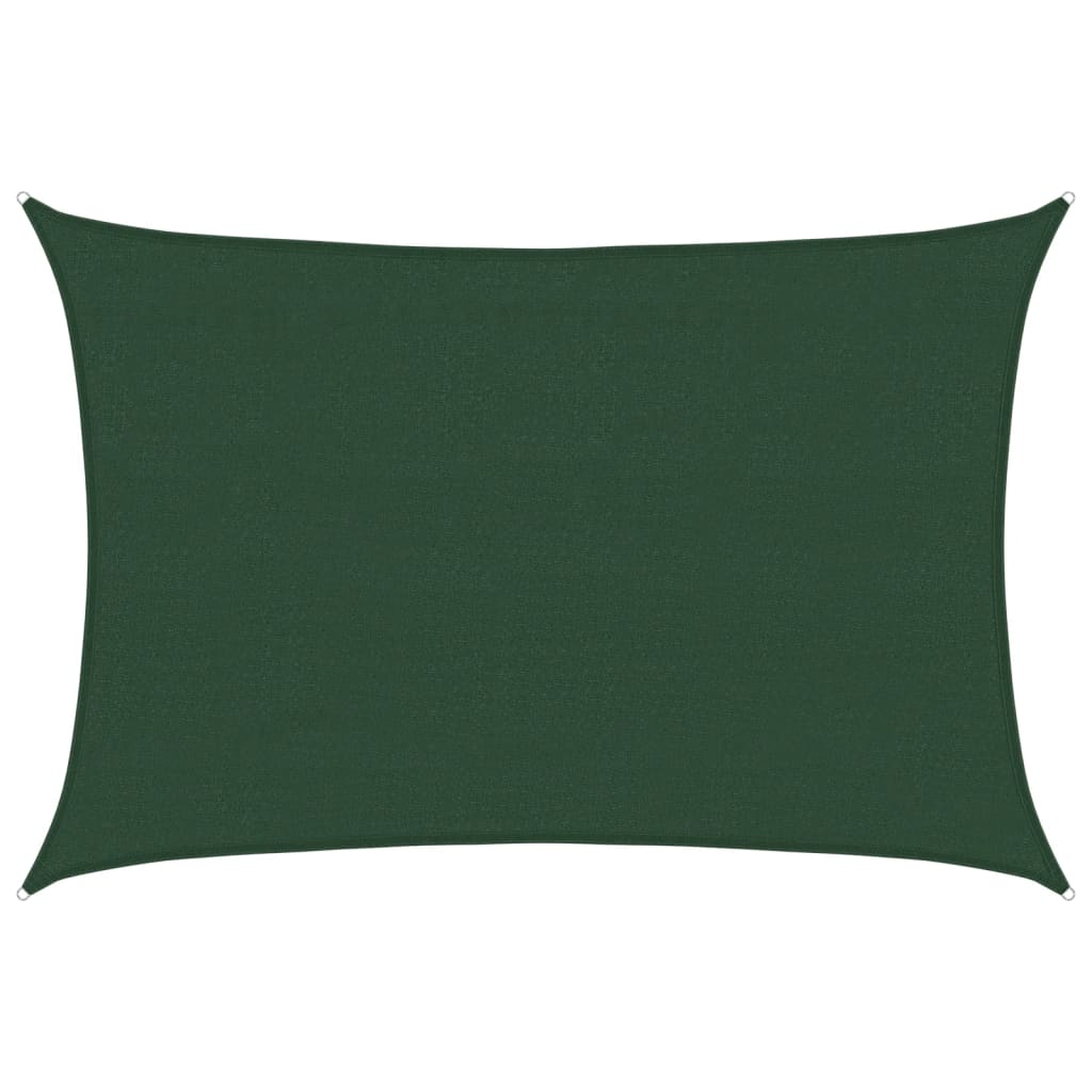 vidaXL Sunshade Sail 160 g/m² Dark Green 4x5 m HDPE