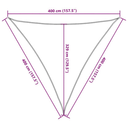 vidaXL Sunshade Sail 160 g/m² Dark Green 4x4x4 m HDPE