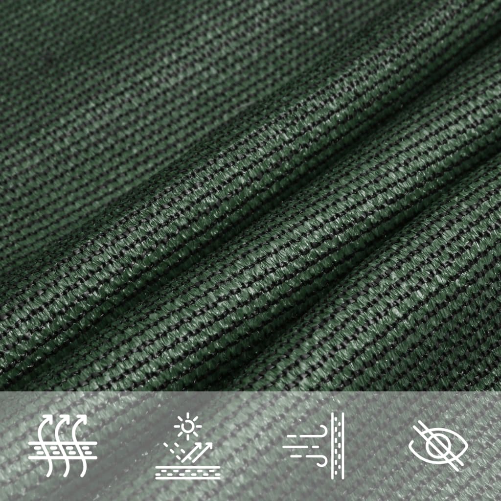 vidaXL Sunshade Sail 160 g/m² Dark Green 4x4x5.8 m HDPE
