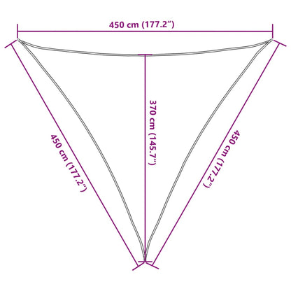 vidaXL Sunshade Sail 160 g/m² Dark Green 4.5x4.5x4.5 m HDPE