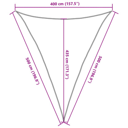 vidaXL Sunshade Sail 160 g/m² Dark Green 4x5x5 m HDPE