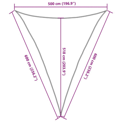 vidaXL Sunshade Sail 160 g/m² Dark Green 5x6x6 m HDPE