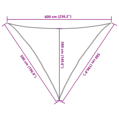 vidaXL Sunshade Sail 160 g/m² Dark Green 5x5x6 m HDPE