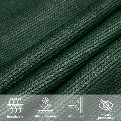 vidaXL Sunshade Sail 160 g/m² Dark Green 5x5x6 m HDPE