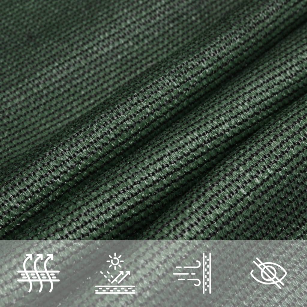 vidaXL Sunshade Sail 160 g/m² Dark Green 3/4x2 m HDPE