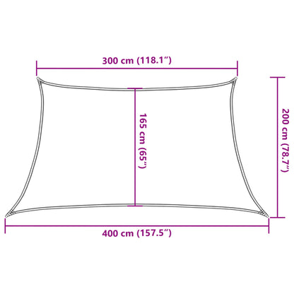 vidaXL Sunshade Sail 160 g/m² Dark Green 3/4x2 m HDPE