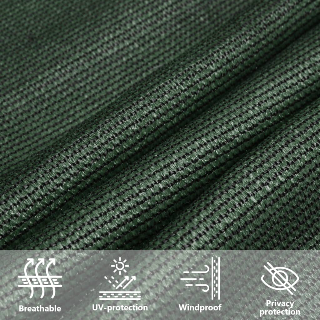 vidaXL Sunshade Sail 160 g/m² Dark Green 3/4x2 m HDPE