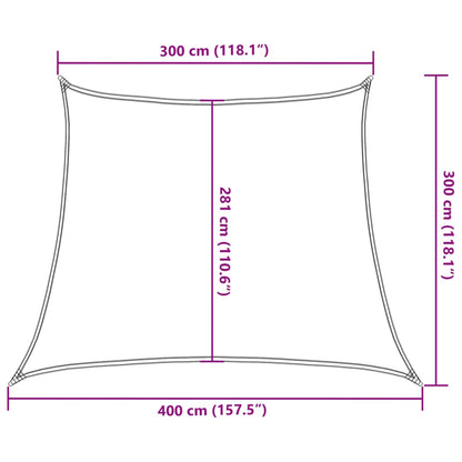 vidaXL Sunshade Sail 160 g/m² Dark Green 3/4x3 m HDPE