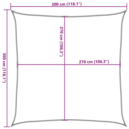 vidaXL Sunshade Sail 160 g/m² Square Blue 3x3 m HDPE