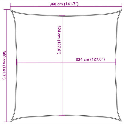 vidaXL Sunshade Sail 160 g/m² Square Blue 3.6x3.6 m HDPE