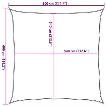 vidaXL Sunshade Sail 160 g/m² Square Blue 6x6 m HDPE
